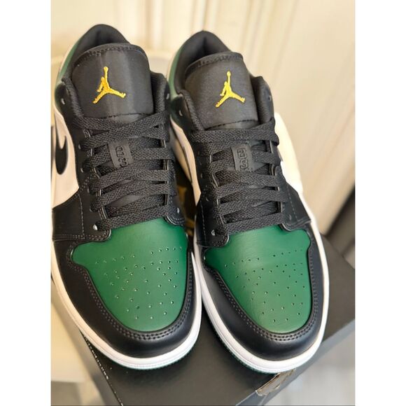 Air Jordan 1 Men's Low Top Green Toe Athletic Sneaker Shoes Multicolor Size 8.5 - Picture 3 of 16